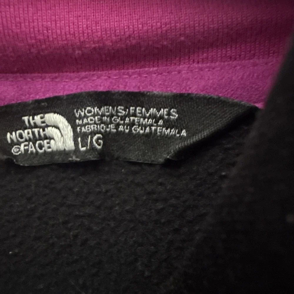 The North Face Women's Large‎ Black Pink Pullover Hoodie Sweatshirt Logo - Picture 2 of 5